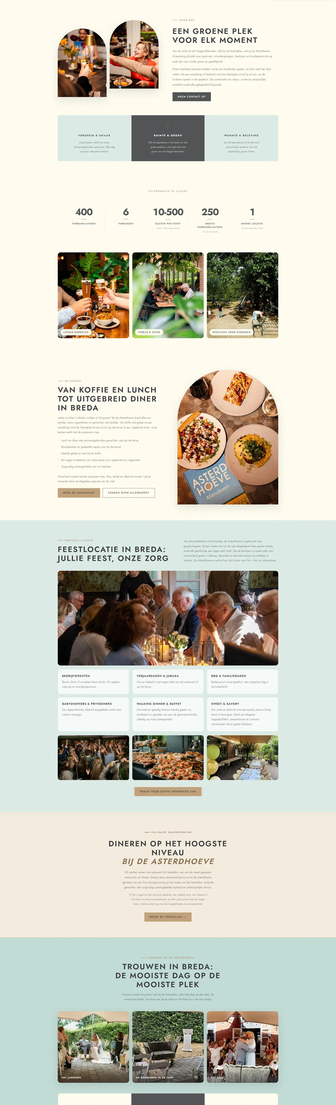De nieuwe website van Asterd Hoeve op een laptop